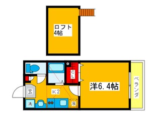 岡本コ－ポの物件間取画像